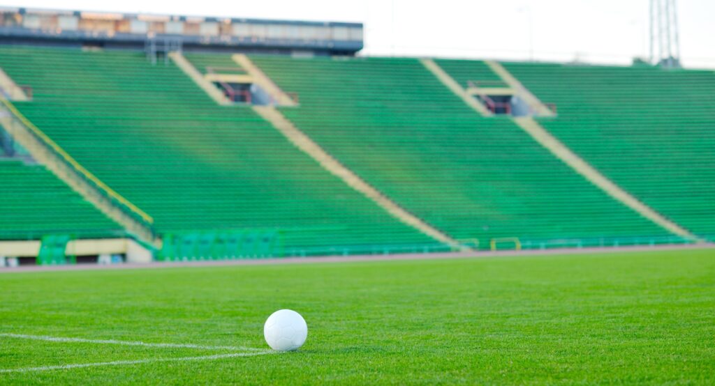 Trawnik na boisku piłkarskim