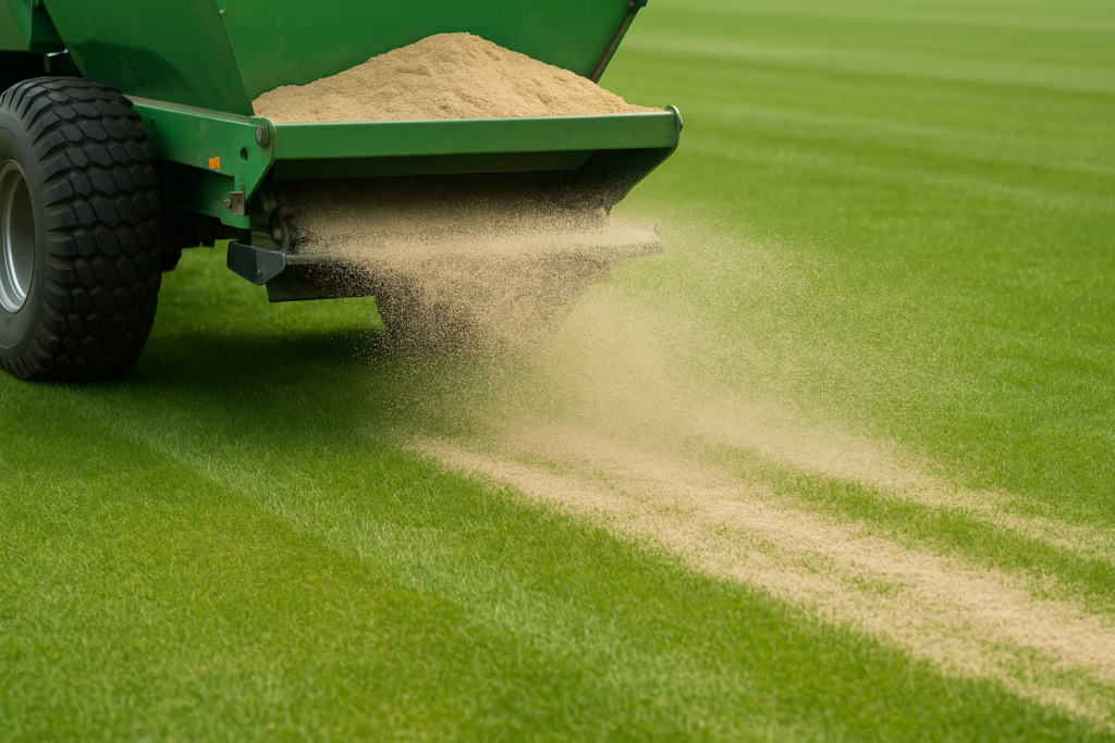 Piaskowanie trawnika