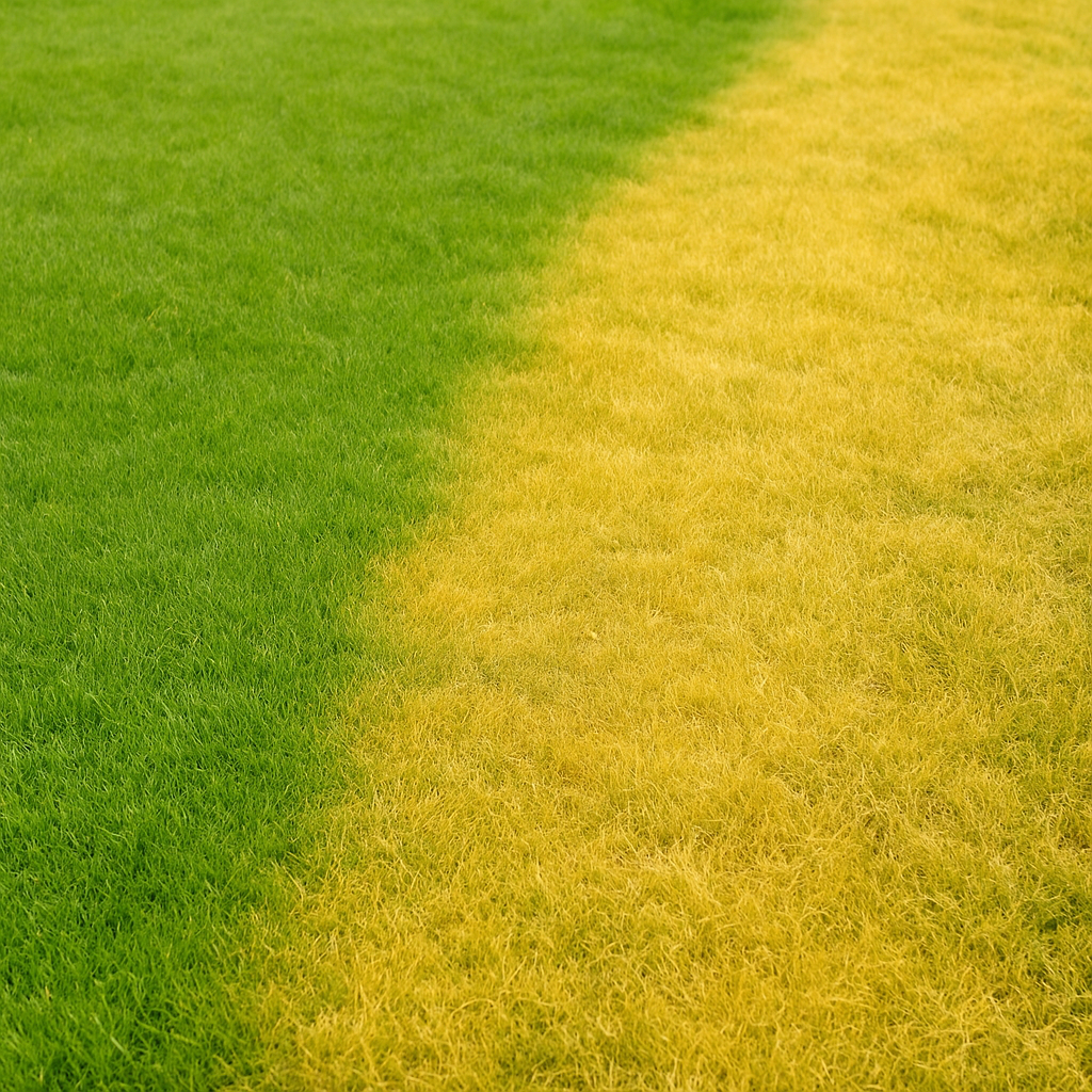 Żółty trawnik